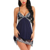 Image of Sexy Lingerie Women Silk Lace Sleeveless Babydoll V neck Nightdress Nightgown mini short Sleepwear new 2019