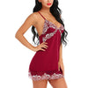 Image of Sexy Lingerie Women Silk Lace Sleeveless Babydoll V neck Nightdress Nightgown mini short Sleepwear new 2019