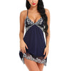 Image of Sexy Lingerie Women Silk Lace Sleeveless Babydoll V neck Nightdress Nightgown mini short Sleepwear new 2019