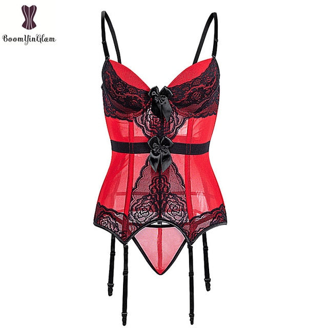 Women Corset Sexy Slim Burlesque Satin Body Shaper Strapless Overbust Plus Size Corset and Bustier  (11)