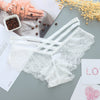 Image of Sexy Panties Women Lace Low-rise Solid Sexy Briefs Female Underwear Pant Ladies Cross strap lace Lingerie Women G String Thong