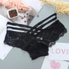 Image of Sexy Panties Women Lace Low-rise Solid Sexy Briefs Female Underwear Pant Ladies Cross strap lace Lingerie Women G String Thong