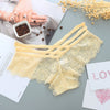 Image of Sexy Panties Women Lace Low-rise Solid Sexy Briefs Female Underwear Pant Ladies Cross strap lace Lingerie Women G String Thong