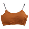 Image of Sexy Push Up Bra For Women Padded Lingerie Bralette Letter Print Sling Underwear Bra Wire Free Intimates Female Underwear