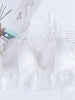 Image of Sexy Sheer Lace Bras for Women Padded Solid Pink White Black Spaghetti Straps Bralette Wire Free Beauty Back Female BH underwear