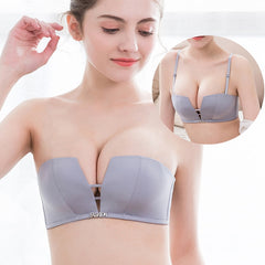 Sexy Strapless Bras For Women Seamless Bra Push Up Bralette Deep-V Brassier Invisible Wire Free Top Underwear Wedding Dress #D