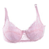 Image of Sexy Underwear 3/4 Cup Minimizer Non Padded Underwire Bras Tow Hook-and-eye Lace Sheer Bra Size 70 75 80 85 90 push up bra