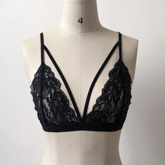 Sexy Underwear Women Sheer Lace Bandage Bra Thin Seamless Wire Free Bralette Breathable Bustier Brassiere Sexy Lingerie Dropship