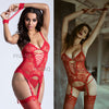 Image of Sexy V-Neck Costumes catsuit underwear Erotic Open Crotch Bodystocking Teddy Lingerie Crotchless BabyDoll lingerie porno for sex