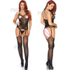 Image of Sexy V-Neck Costumes catsuit underwear Erotic Open Crotch Bodystocking Teddy Lingerie Crotchless BabyDoll lingerie porno for sex