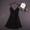 Image of Sexy White Women Nightwear Lace Nightdress Nighty Mini Nightgown Suspender Skirt Sleepwear Rayon Sleeveless For Female M-XXL