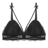 Image of Sexy Wireless Bralette For Women 3/4 Cup Female Lace Bra Unlined Underwear Fashion 6 Colors Backless Crop Top Wire Free Lingerie