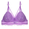 Image of Sexy Wireless Bralette For Women 3/4 Cup Female Lace Bra Unlined Underwear Fashion 6 Colors Backless Crop Top Wire Free Lingerie