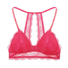 Sexy Wireless Bralette For Women 3/4 Cup Female Lace Bra Unlined Underwear Fashion 6 Colors Backless Crop Top Wire Free Lingerie