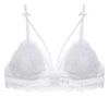 Image of Sexy Wireless Bralette For Women 3/4 Cup Female Lace Bra Unlined Underwear Fashion 6 Colors Backless Crop Top Wire Free Lingerie