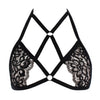 Image of Sexy Women Lace Bandage Bralette Halter Neck Strappy Bra For Lady Lingerie Top Underwear