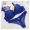 Image of Sexy Women Lace Drill Bras Set Women Push Up Underwear Sets Bra And Thong Bra Briefs Panties Intimates Sets Dot Printed