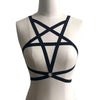 Image of Sexy Women Stanik Club Party Wear Lingerie Bra Lady Pentagram Chest Body Harness Cage Underwear Plunge Erotic Intimates Female