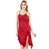 Image of Sexy babydolls robe Irregular Hem Women Lingerie Fashion Lace Nightdress Satin Nightwear Silk Slip Sleepwear Chemises  #1225
