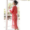 Image of Sexy christmas lingerie sex costumes female robe erotic set stripper clothes for sex lace lingerie bridal red lingerie plus size