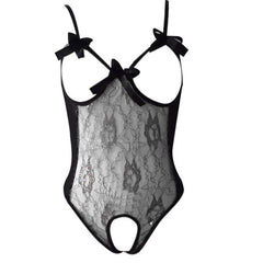 Sexy lingerie women porno Silver black mature female erotic hollow tight bodysuit Chest A File Open Underwear temptation H5