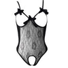Image of Sexy lingerie women porno Silver black mature female erotic hollow tight bodysuit Chest A File Open Underwear temptation H5