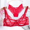Image of Sexy push up bra briefs set ultra thin sexy bra lingerie set big size Lace Bra Briefs Set Sexy V Neck Plunge u Lace Bra Briefs