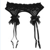 Image of Sheer Lace Ligas Sexy Top Thigh Highs Garter Belt Stockings Bondage Lingerie Garter Belt Suspender Set