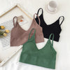 Image of Simple Triangel Bralette for Female Young Lady Plunge Bra No Steel Comfortable Underwear Stretch Teenager Lingerie with Pads