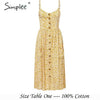 Image of Simplee Elegant button women dress Pocket polka dots yellow cotton midi dress Summer casual female plus size lady beach vestidos