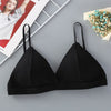 Image of Soft Bralette Deep V Seamless Bras for Women Wireless Push Up Bra Blackless Underwear Ladies Sexy Lingerie Bralette Crop Top
