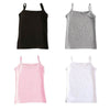 Image of Summer Kids Girls Vest Cotton Solid Camisole Singlet Girls Undershirts Teenager Tank Children Tops