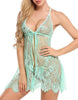 Image of Summer Lace Nightgown Lace Nightgown Women Sleepwear Pyjamas Negligee Babydoll Sexy Bathrobe Female Home Clothes red S-XXL