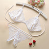 Image of Summer Sexi Women Sexy Lingerie Bra Translucent Bandage Lace Flower Ropa Sexy Cupless Backless Bras White Red Purple Strappy Bra