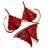 Image of Summer Sexi Women Sexy Lingerie Bra Translucent Bandage Lace Flower Ropa Sexy Cupless Backless Bras White Red Purple Strappy Bra