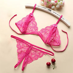 Summer Sexi Women Sexy Lingerie Bra Translucent Bandage Lace Flower Ropa Sexy Cupless Backless Bras White Red Purple Strappy Bra