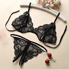 Summer Sexi Women Sexy Lingerie Bra Translucent Bandage Lace Flower Ropa Sexy Cupless Backless Bras White Red Purple Strappy Bra
