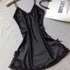 Image of Summer Women Sleepwear Silk Nighty Nightdress Sexy Lingerie Nightgown Lady Off Shoulder Nightwear Female Night Home Cloth Dress