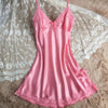 Image of Summer Women Sleepwear Silk Nighty Nightdress Sexy Lingerie Nightgown Lady Off Shoulder Nightwear Female Night Home Cloth Dress