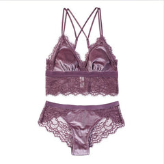 TERMEZY 2019 New Fashion Women Velvet Bra set Underwear broad-brimmed lace brassiere wireless Lingerie Soft Trim bralette set