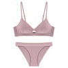 Image of TERMEZY High Quality Cotton Underwear Set Fashion Striped Bra Set Noble Girl Lingerie Set Push Up Bra Sexy Bra And Panty Sets