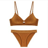 Image of TERMEZY High Quality Cotton Underwear Set Fashion Striped Bra Set Noble Girl Lingerie Set Push Up Bra Sexy Bra And Panty Sets