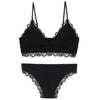 Image of TERMEZY New Stripes Cotton Underwear Set Fashion Bra Set Sexy Lingerie Romantic Temptation bralette top Women Underwear Black