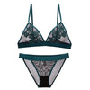 Image of TERMEZY Women Bra set Embroidery Floral Lace underwear Thin brassiere Sexy Lingerie transparent bra set bralette set for women