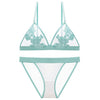 Image of TERMEZY Women Bra set Embroidery Floral Lace underwear Thin brassiere Sexy Lingerie transparent bra set bralette set for women
