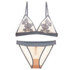 Image of TERMEZY Women Bra set Embroidery Floral Lace underwear Thin brassiere Sexy Lingerie transparent bra set bralette set for women