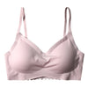 Image of Thin Push Up Vest Bra Women Ice Silk Seamless Underwear Soft Comfortable Sleep Top With Chest Padded Plus Size Bras For Women