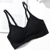 Image of Thin Push Up Vest Bra Women Ice Silk Seamless Underwear Soft Comfortable Sleep Top With Chest Padded Plus Size Bras For Women