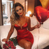 Image of Toplook Bustier  Dresses Sexy Women Deep V Neck Satin Booty Dress Fitness high waist Party Night Club Mini Outfits 2019 Vestidos