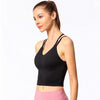 Image of Tops Women Sexy Back Cross Strappy Sports Bra High Impact Gym Bra Top Sport Female GYM Comfy Longline Yoga Fitness Crop Top